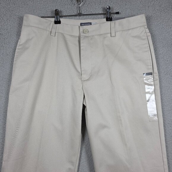 Van Heusen Pants Mens Size 34x30 Clay Classic Fit Chino Cotton Twill Flat Front - Picture 1 of 12